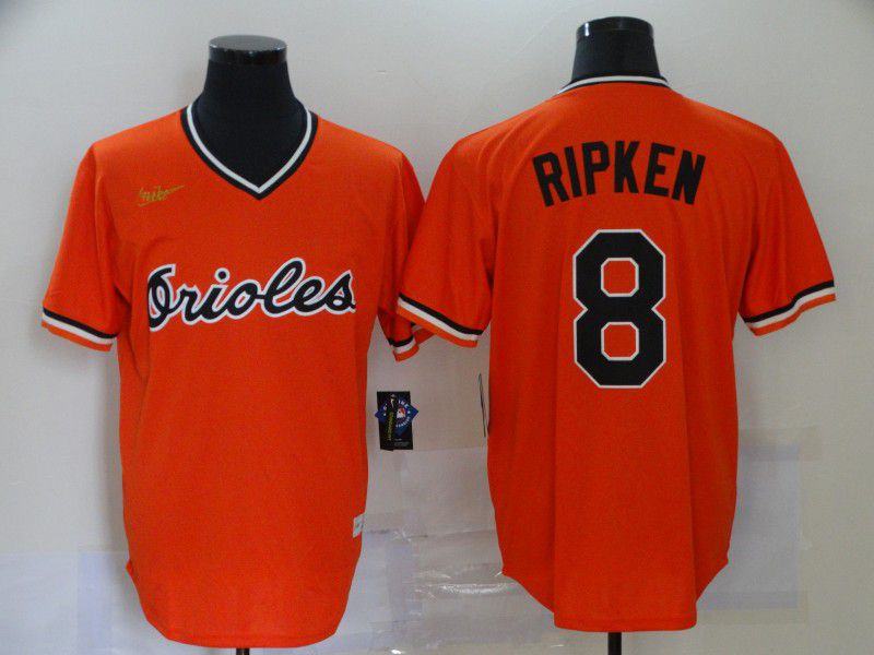 Men Baltimore Orioles 8 Ripken Orange Nike Game MLB Jerseys